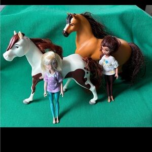 Spirit Riding Free Boomerang horse Abigail doll Lucky girl  lot 5” dolls